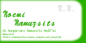 noemi mamuzsits business card